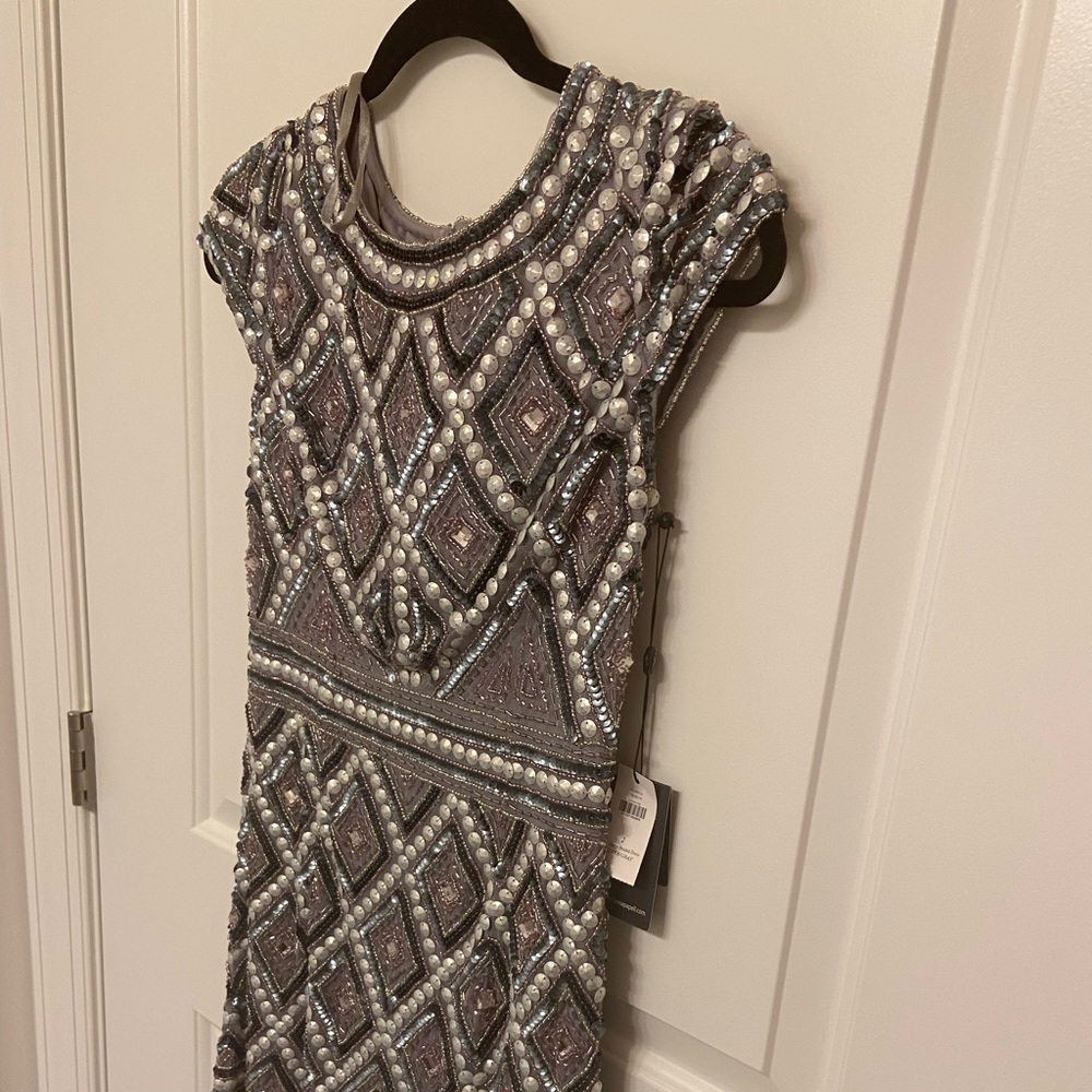 Adrianna Papell dress Size 2 New with Tags sequins and embroidery